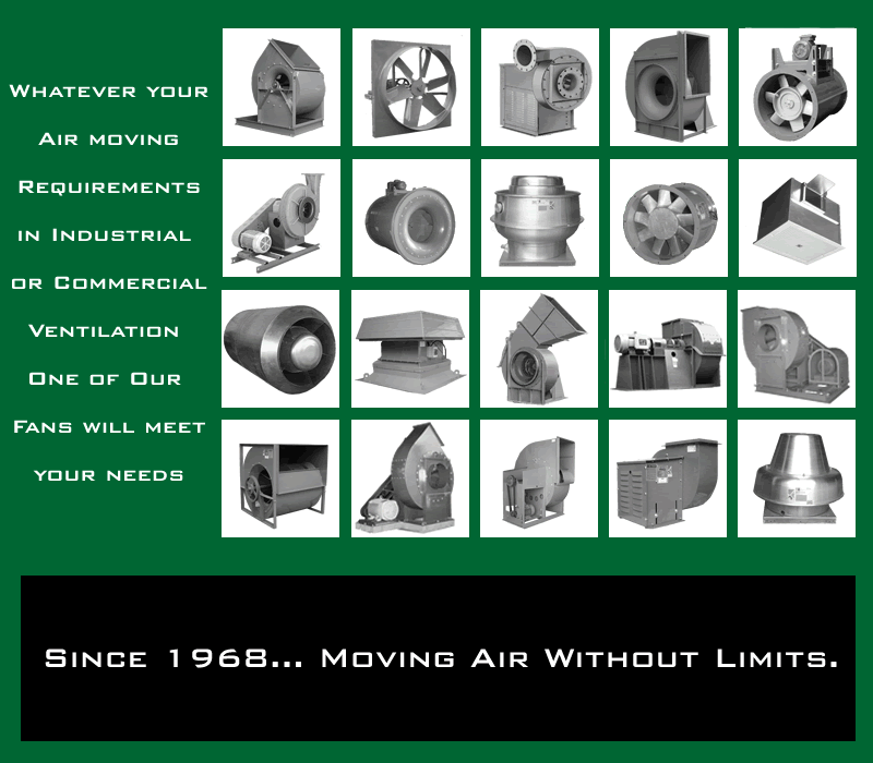 Industrial dust / fume collection fans blowers